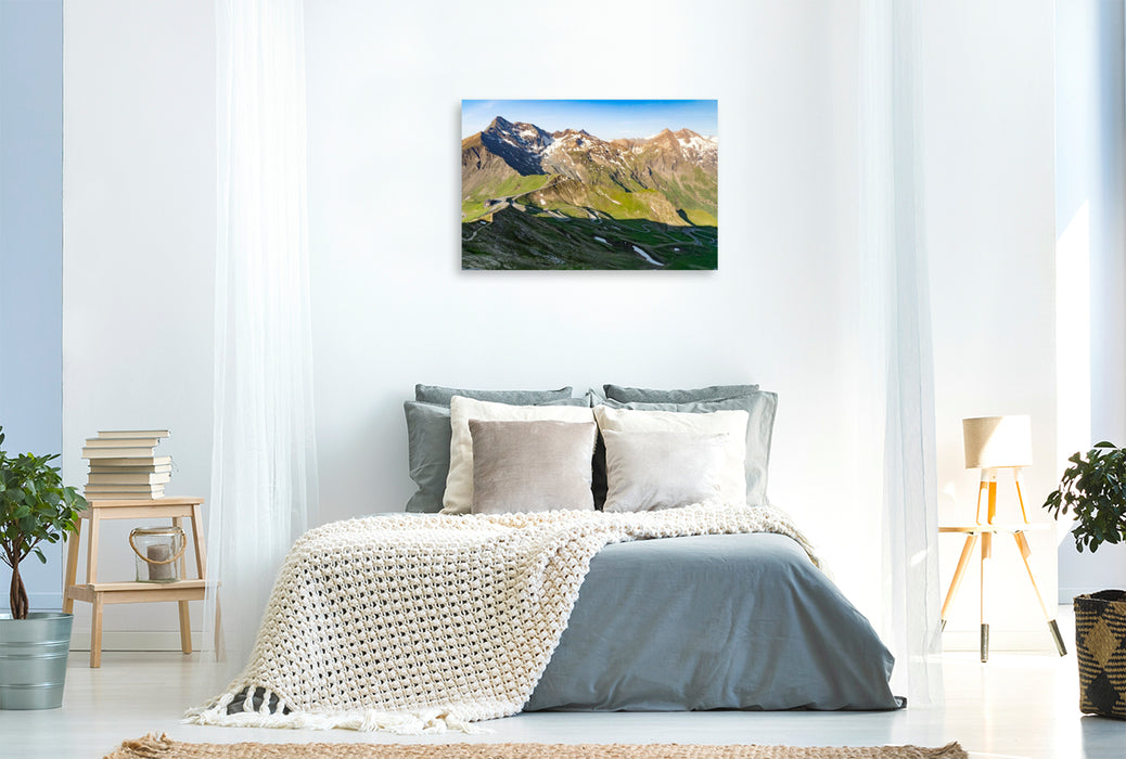 Premium Textil-Leinwand Ausblick von der Edelweißspitze