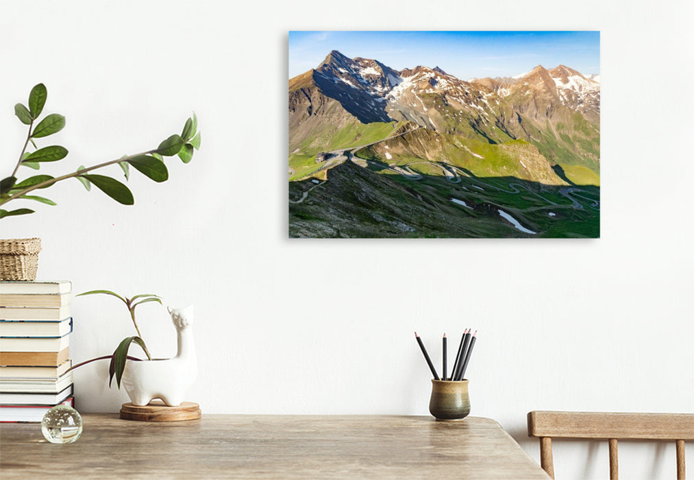 Premium Textil-Leinwand Ausblick von der Edelweißspitze
