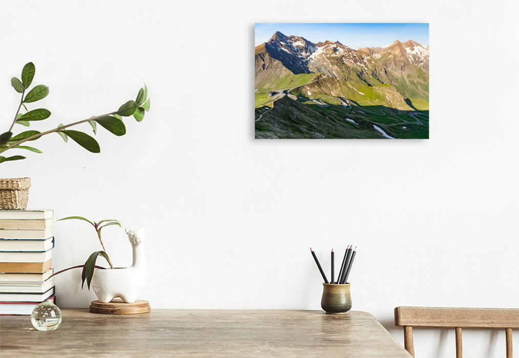 Premium Textil-Leinwand Ausblick von der Edelweißspitze