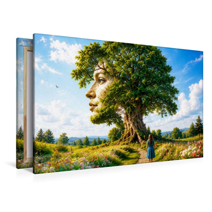 Premium Textil-Leinwand Die Seele des Waldes