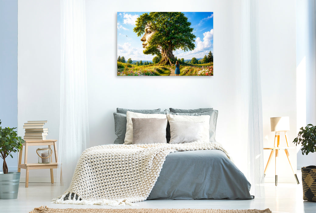 Premium Textil-Leinwand Die Seele des Waldes