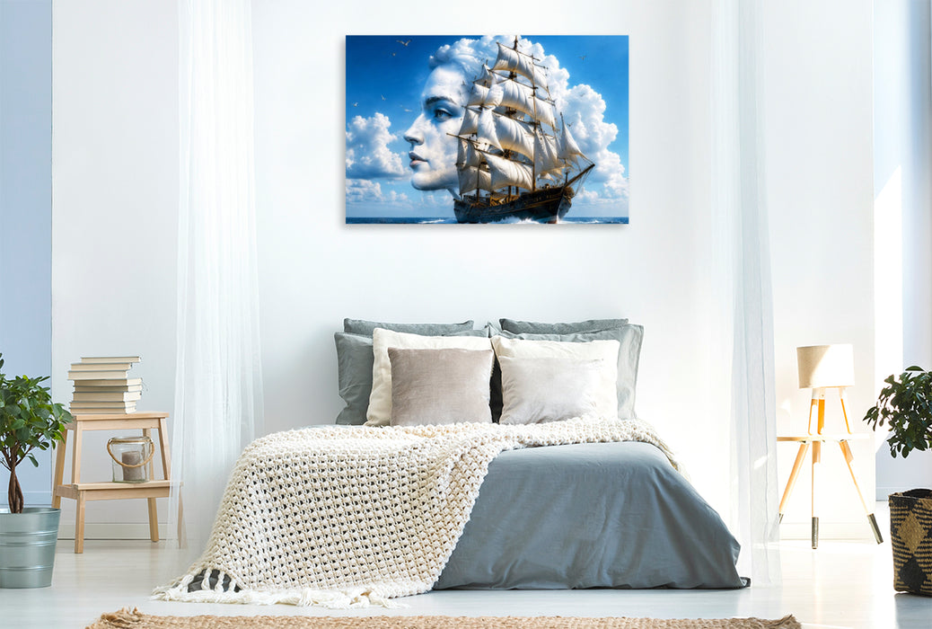 Premium Textil-Leinwand Die Hüterin der Winde