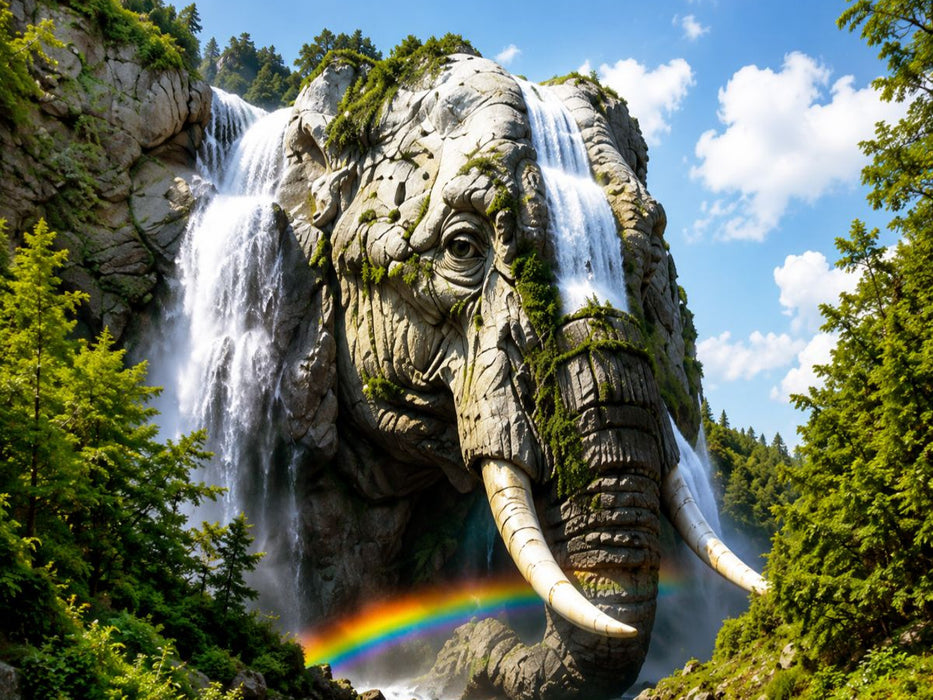 Der steinerne Elefant - CALVENDO Foto-Puzzle'