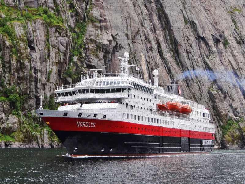 die "Nordlys" - Hurtigruten - CALVENDO Foto-Puzzle'