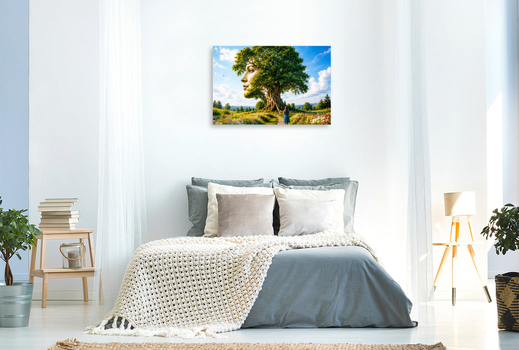Premium Textil-Leinwand Die Seele des Waldes