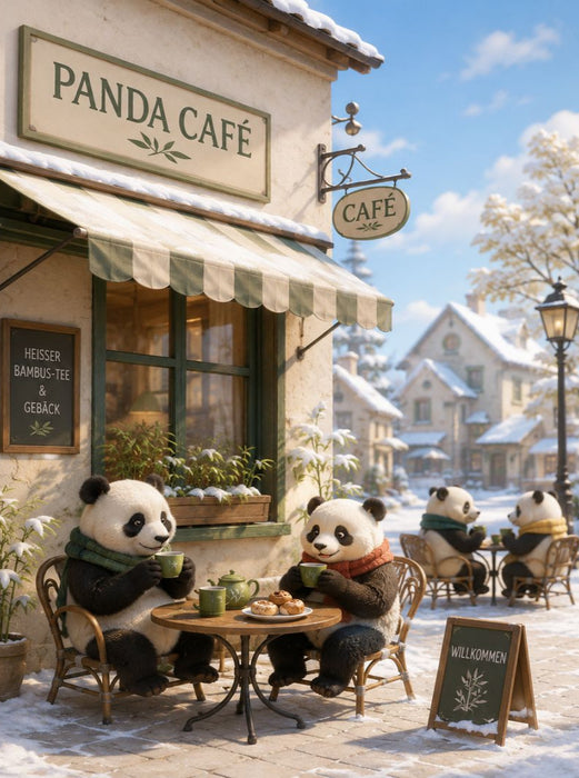 Teezeit im Panda Café - CALVENDO Foto-Puzzle'