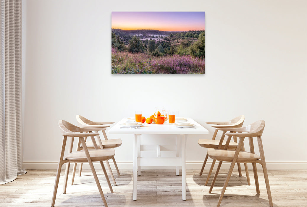 Premium Textil-Leinwand Der Totengrund in der Lüneburger Heide