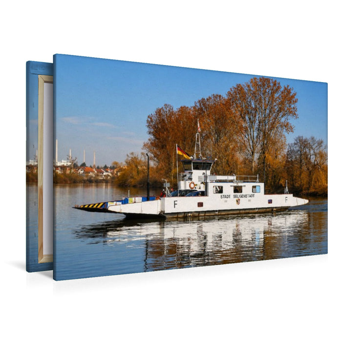 Premium Textil-Leinwand Mainfähre