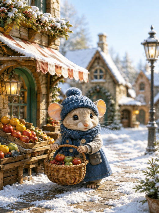 Der kleine Wintermarkt - CALVENDO Foto-Puzzle'