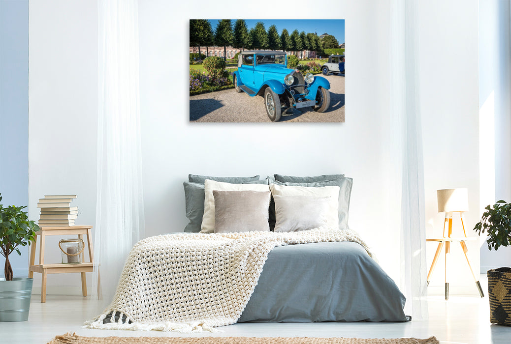 Premium Textil-Leinwand Bugatti Typ 44 Cabriolet Gangloff (Frankreich, 1929)