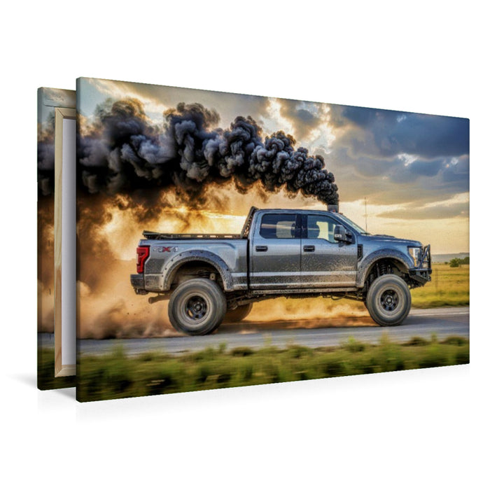 Premium Textil-Leinwand Schwarz ist das neue Grün, Ironie, die man riechen kann.