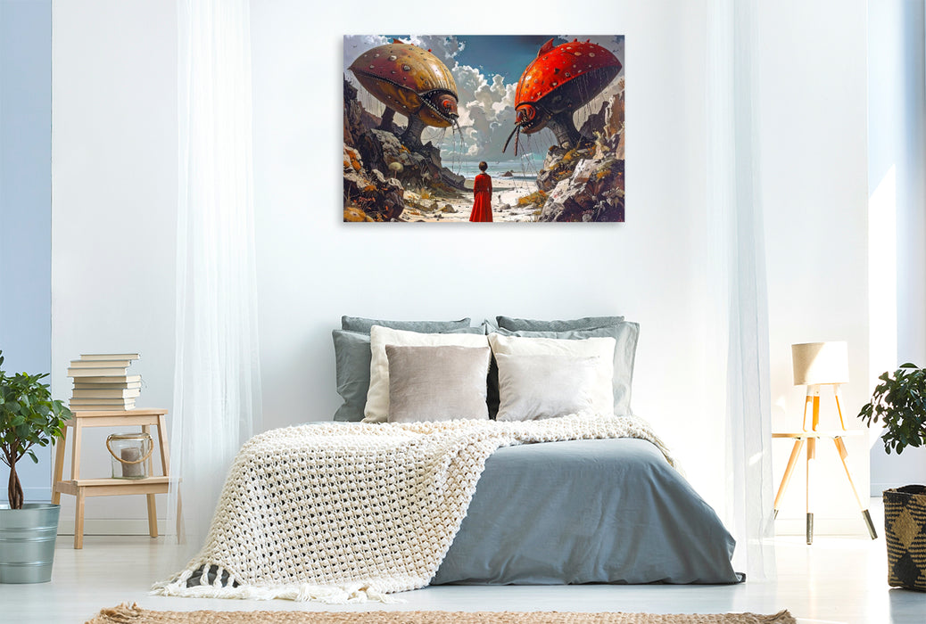 Premium Textil-Leinwand Die Ankunft der Boten