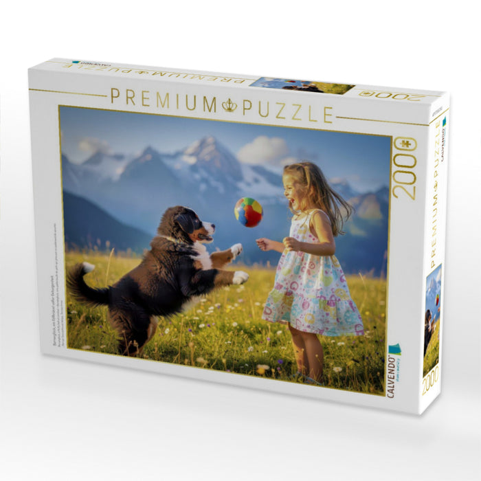 Bernerglück, ein Fellknäuel voller Geborgenheit. - CALVENDO Foto-Puzzle'
