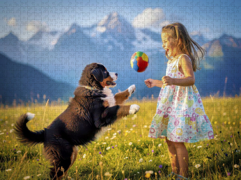 Bernerglück, ein Fellknäuel voller Geborgenheit. - CALVENDO Foto-Puzzle'