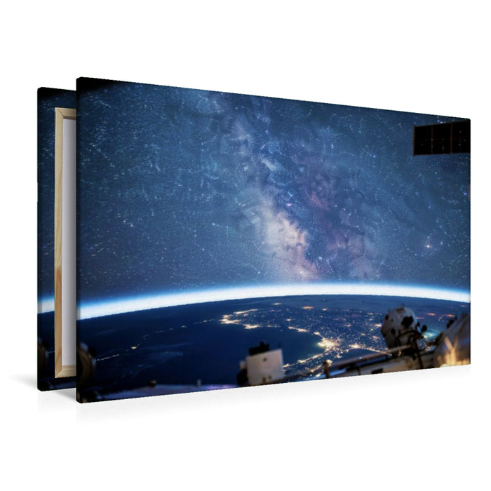 Premium Textil-Leinwand Wo das Universum seine Geheimnisse flüstert.