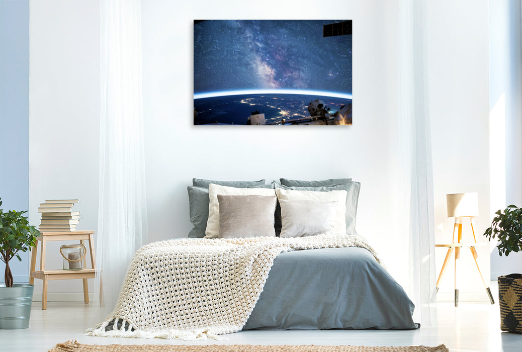 Premium Textil-Leinwand Wo das Universum seine Geheimnisse flüstert.