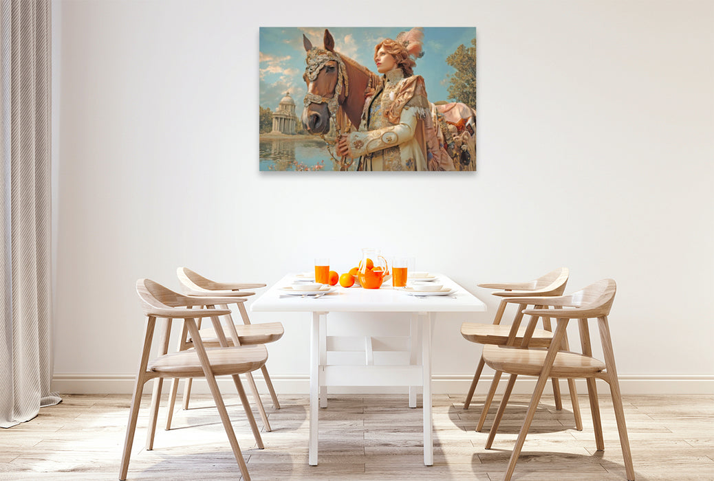 Premium Textil-Leinwand Barockzeit