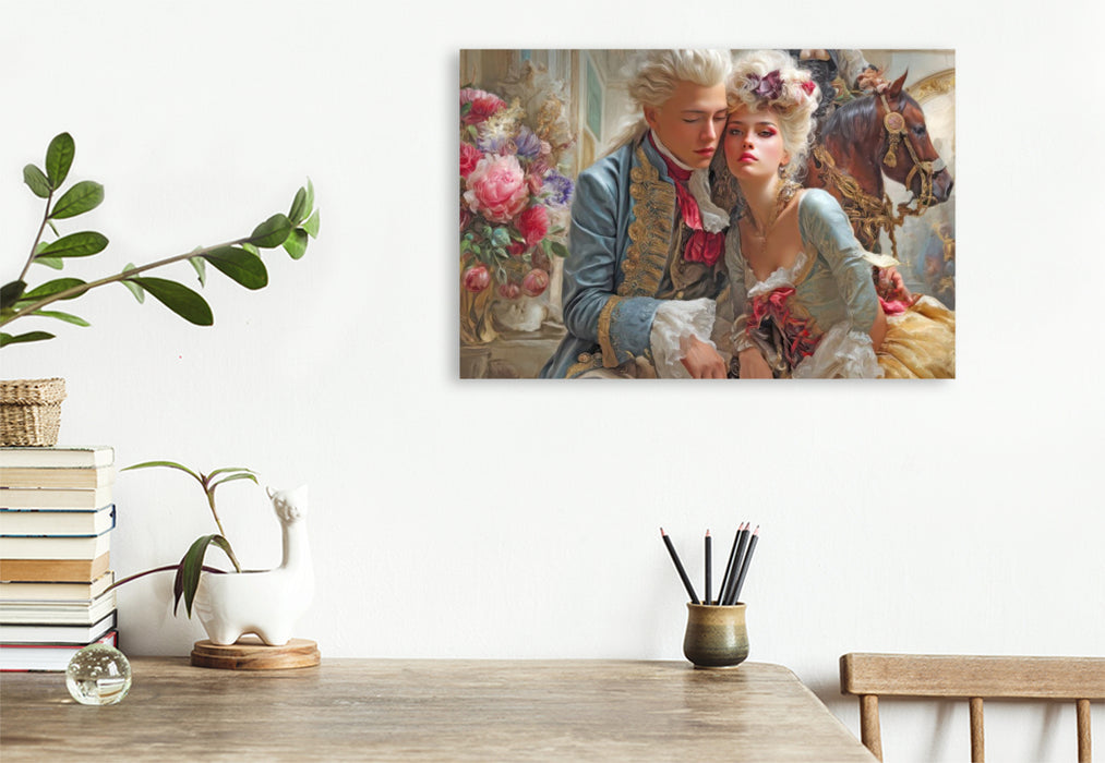 Premium Textil-Leinwand Barockzeit
