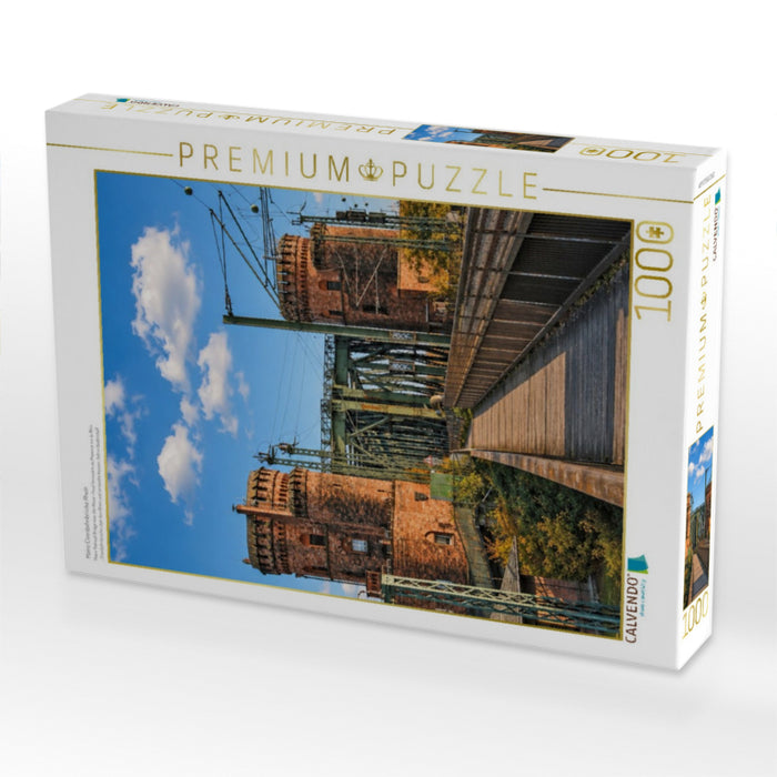 Mainz Eisenbahnbrücke Rhein - CALVENDO Foto-Puzzle'