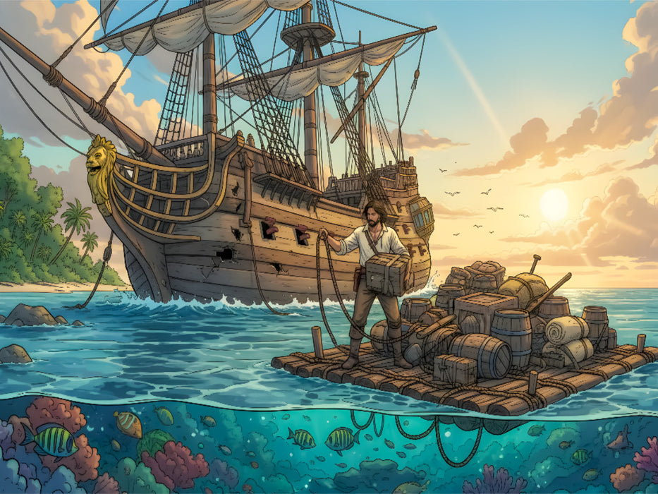 Die Bergung des Wracks - CALVENDO Foto-Puzzle'