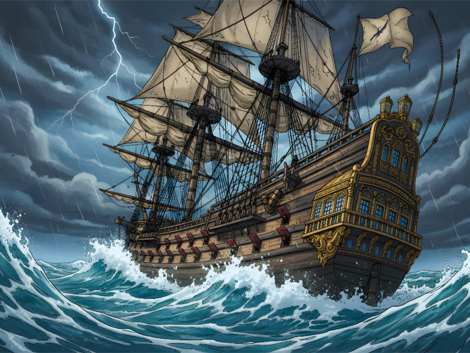 Im Sturm zerbricht das Schiff - CALVENDO Foto-Puzzle'