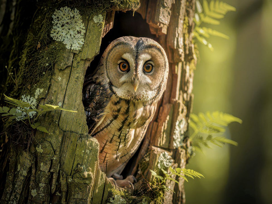Magie zwischen den Bäumen, nächtliche Naturkraft. - CALVENDO Foto-Puzzle'