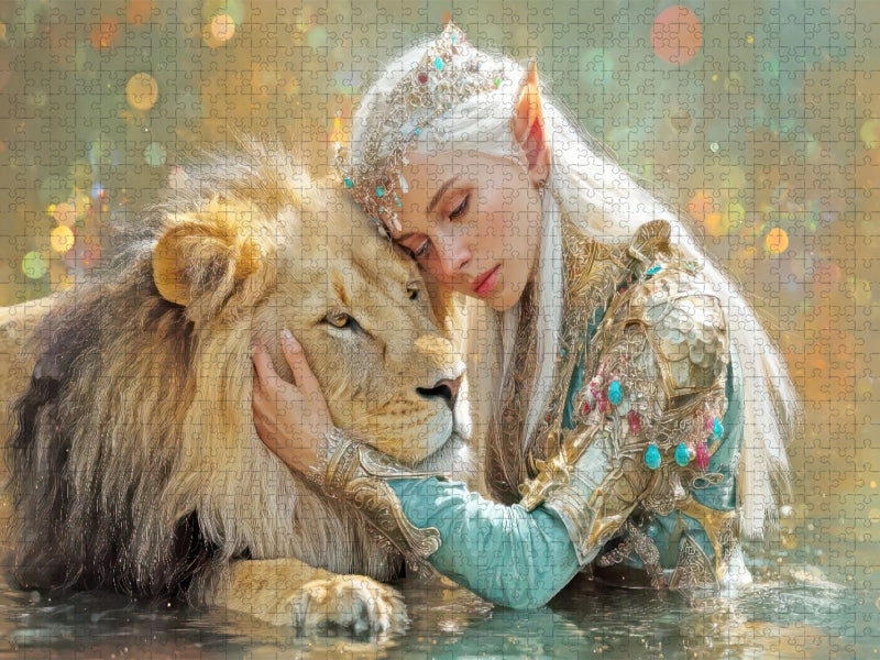 Elfen mit Tieren - CALVENDO Foto-Puzzle'