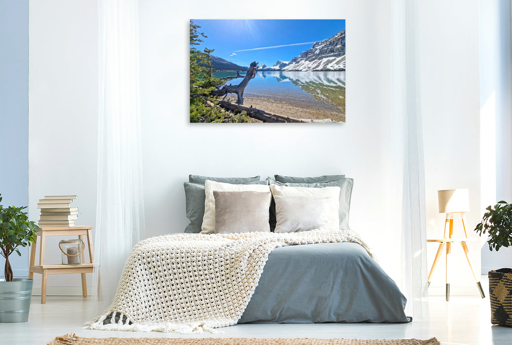Premium Textil-Leinwand Bow Lake, Alberta