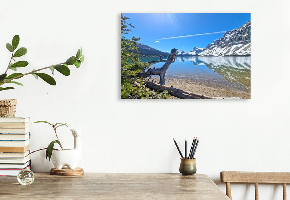 Premium Textil-Leinwand Bow Lake, Alberta