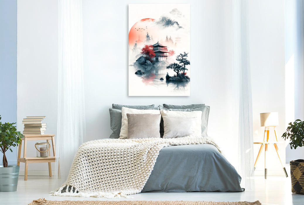 Premium Textil-Leinwand Im Gleichgewicht mit der Natur