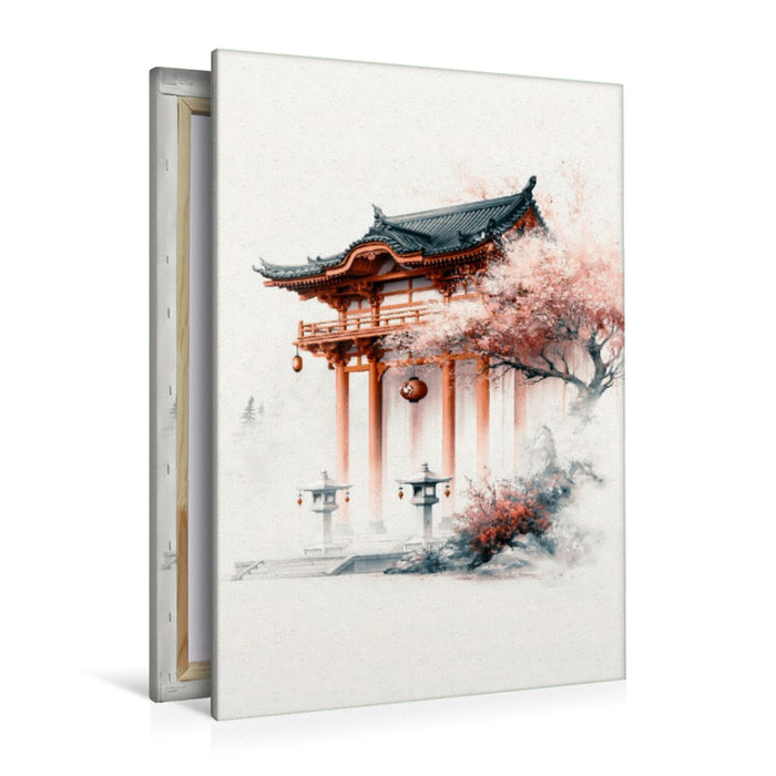 Premium Textil-Leinwand Stille Welt der Tempel