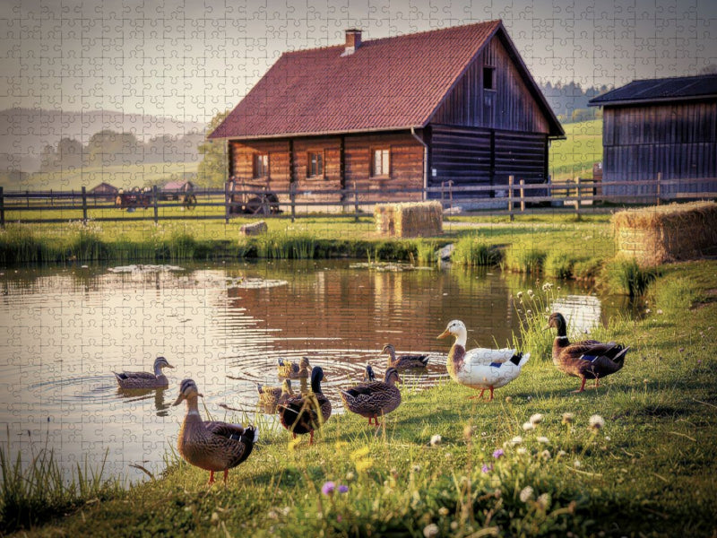 Ein Bauernhof, der die Seele entschleunigt. - CALVENDO Foto-Puzzle'