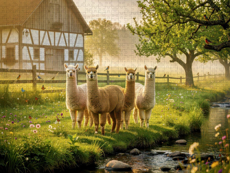 Tierische Idylle, die sofort lächeln lässt. - CALVENDO Foto-Puzzle'