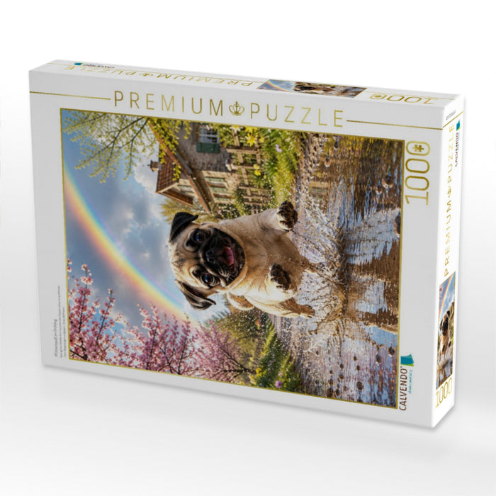 Pfützenspaß im Frühling - CALVENDO Foto-Puzzle'