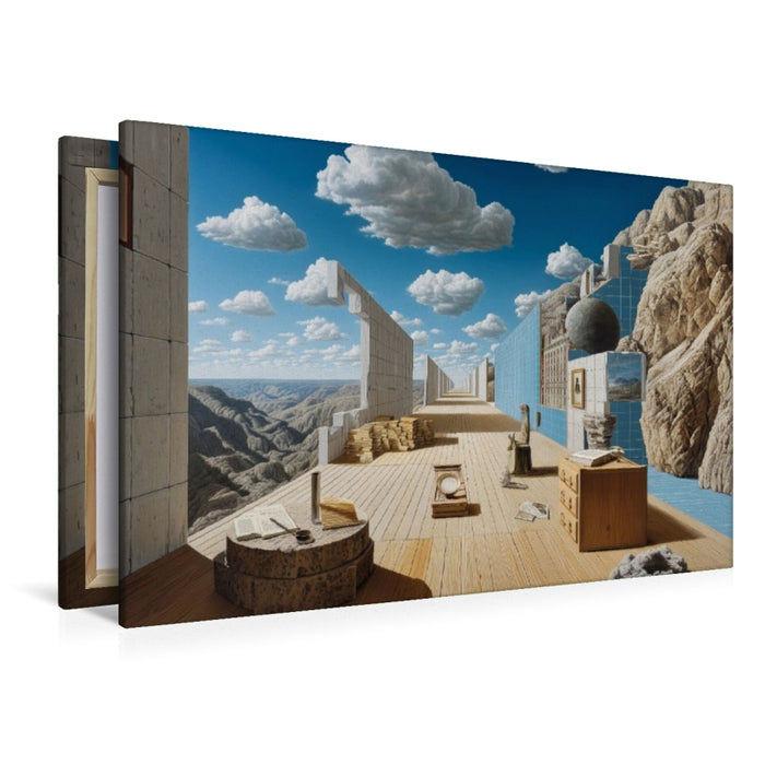 Premium Textil-Leinwand Hochplateau der Gedanken