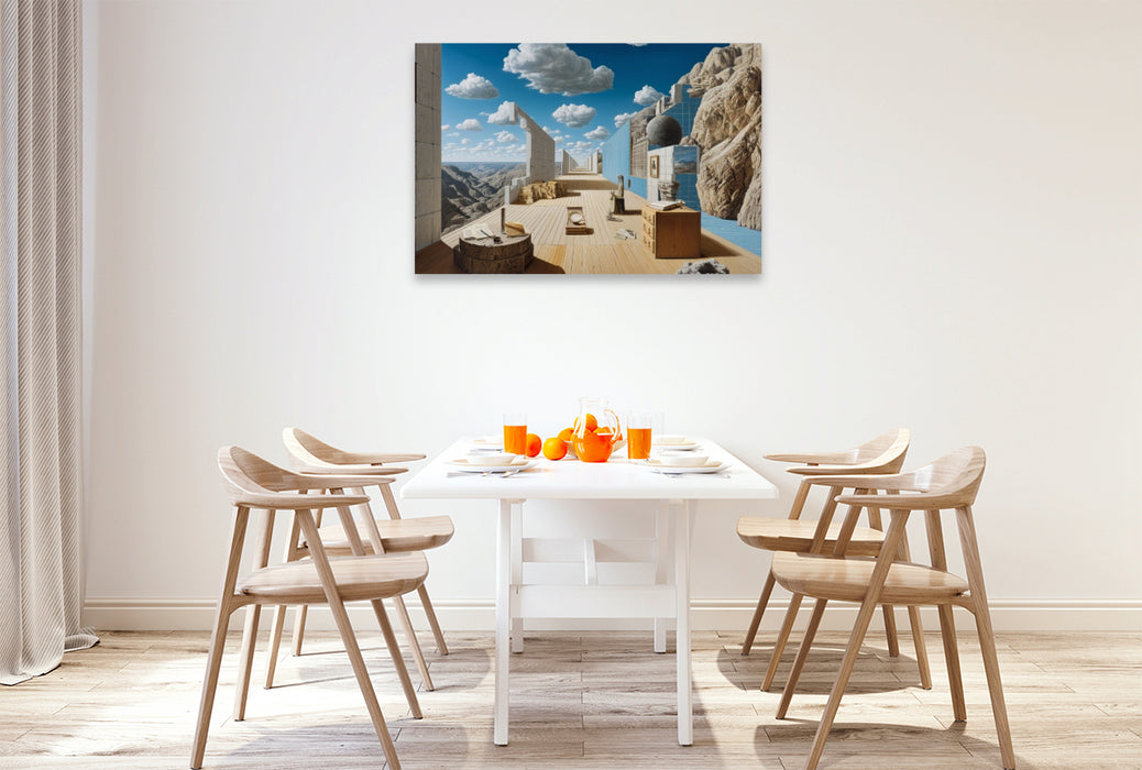 Premium Textil-Leinwand Hochplateau der Gedanken