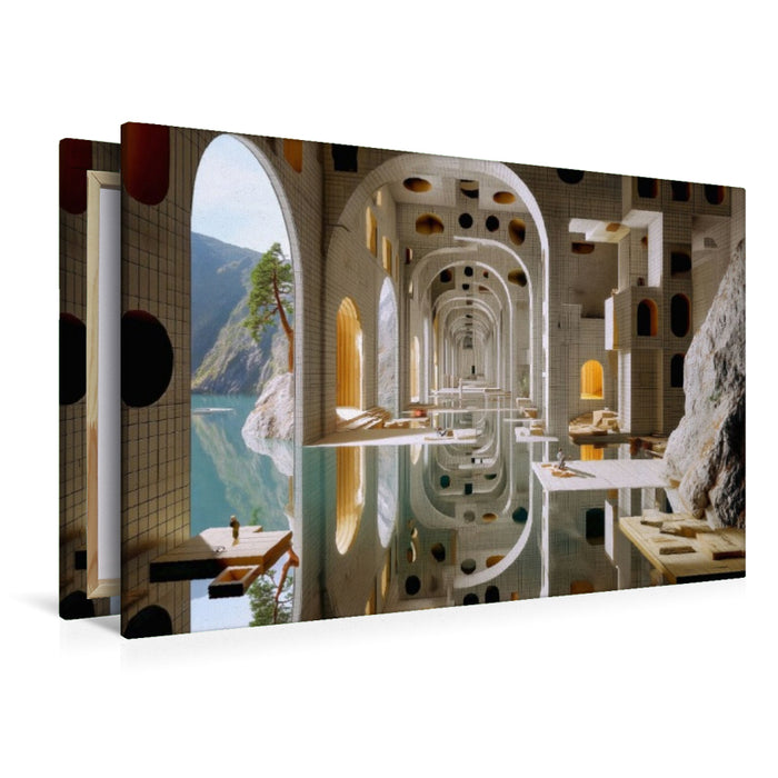 Premium Textil-Leinwand Spiegel der Unendlichkeit