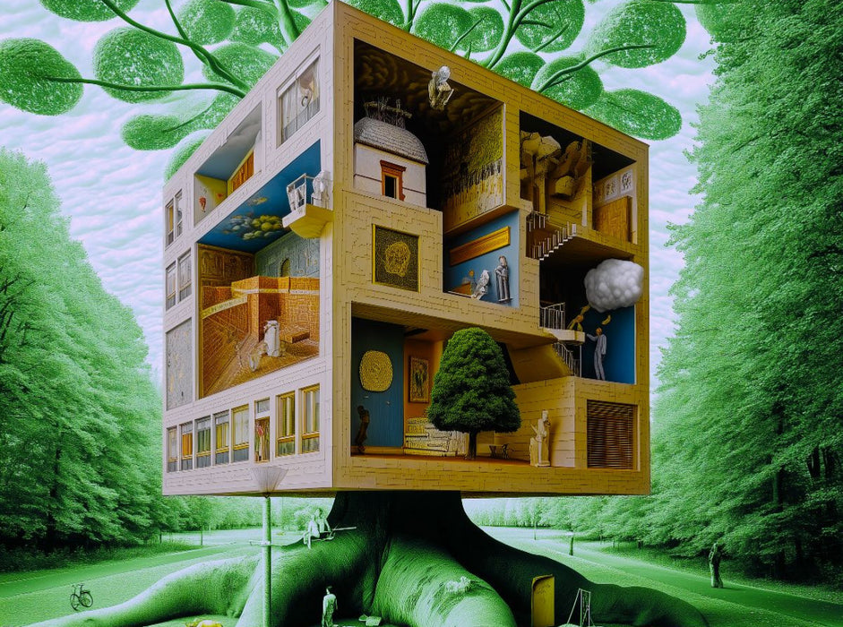 Haus im Blattwerk - CALVENDO Foto-Puzzle'