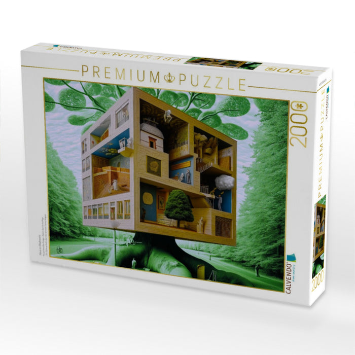 Haus im Blattwerk - CALVENDO Foto-Puzzle'