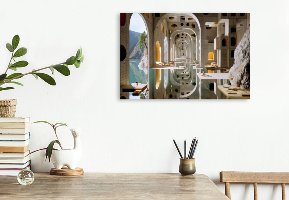 Premium Textil-Leinwand Spiegel der Unendlichkeit