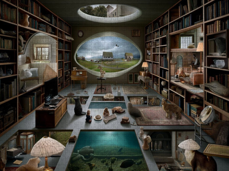 Bibliothek der Welten - CALVENDO Foto-Puzzle'