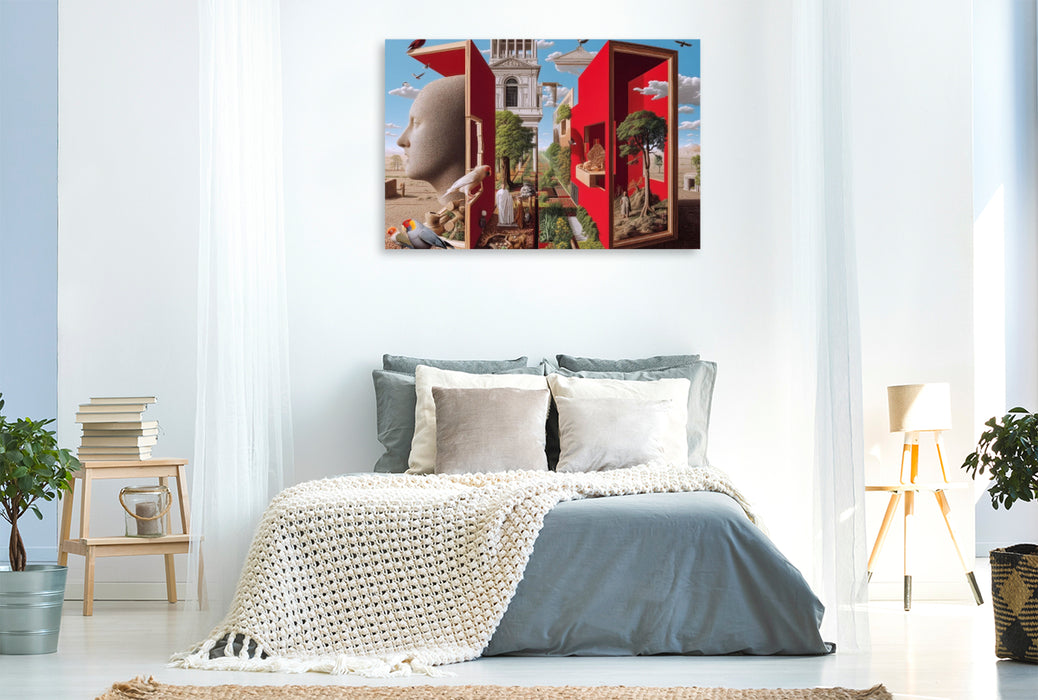 Premium Textil-Leinwand Architektur des Denkens