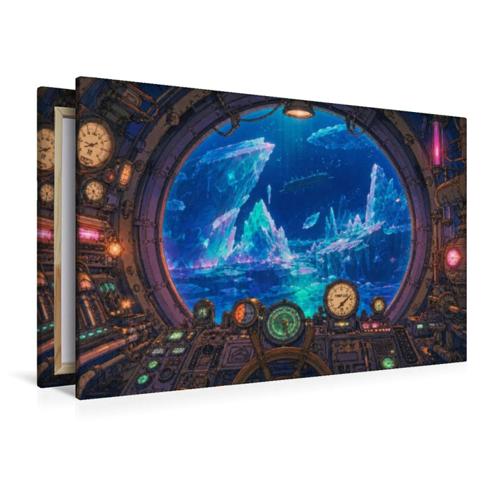 Premium Textil-Leinwand Szene aus "20.000 Meilen unter dem Meer" von Jules Verne