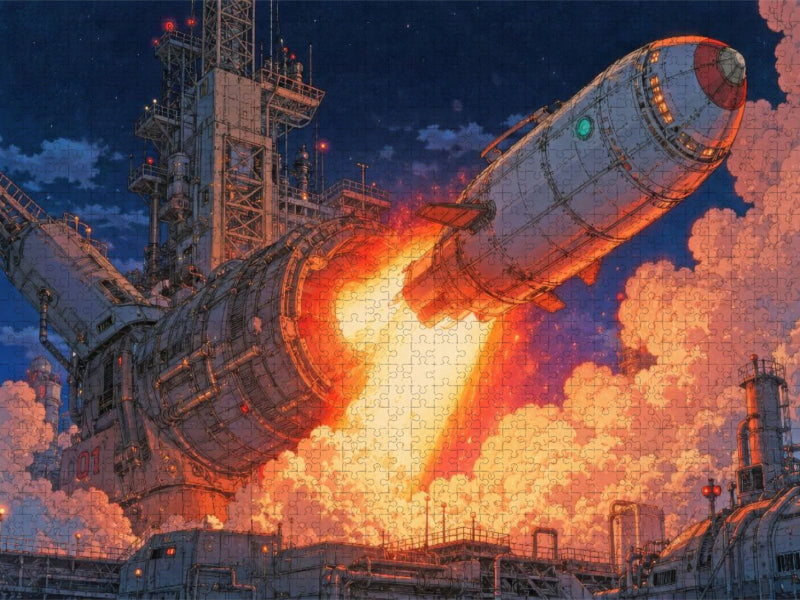 Szene aus "Von der Erde zum Mond" von Jules Verne - CALVENDO Foto-Puzzle'