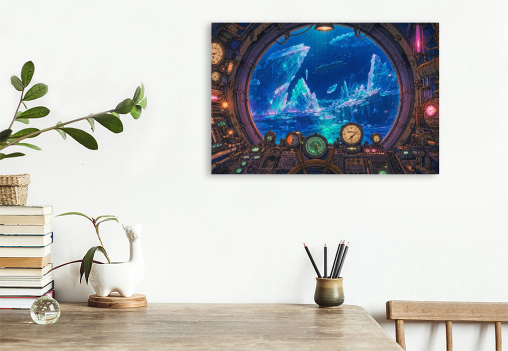 Premium Textil-Leinwand Szene aus "20.000 Meilen unter dem Meer" von Jules Verne