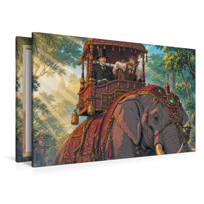 Premium Textil-Leinwand Szene aus "In 80 Tagen um die Welt" von Jules Verne