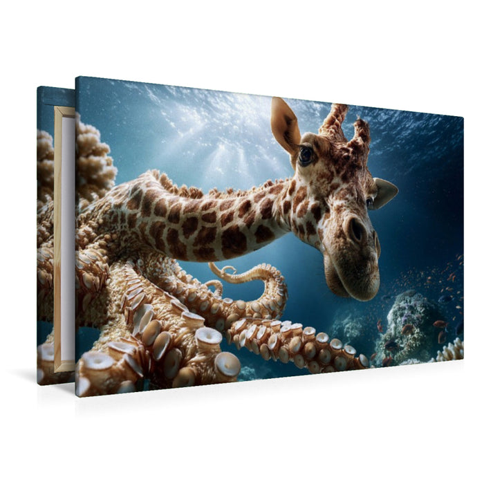 Premium Textil-Leinwand Tiefseegiraffe