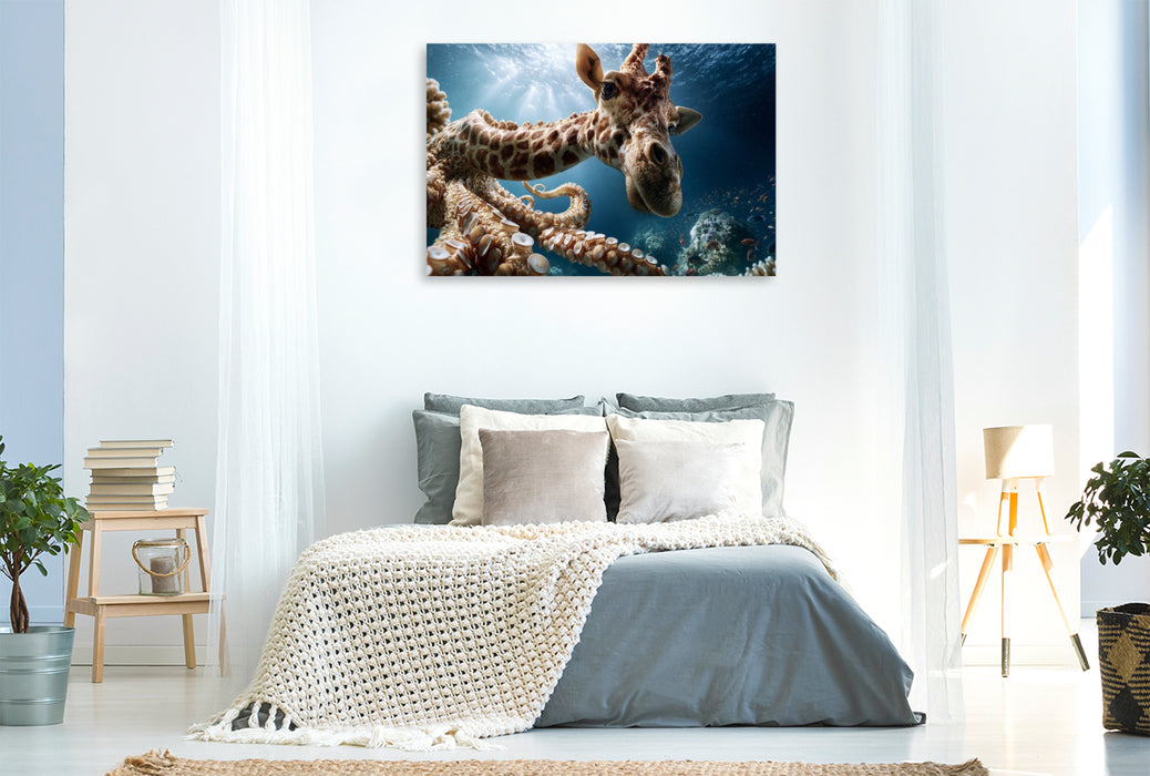 Premium Textil-Leinwand Tiefseegiraffe