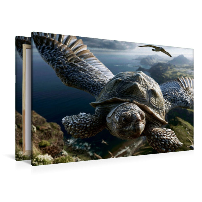 Premium Textil-Leinwand Flugschildkröte
