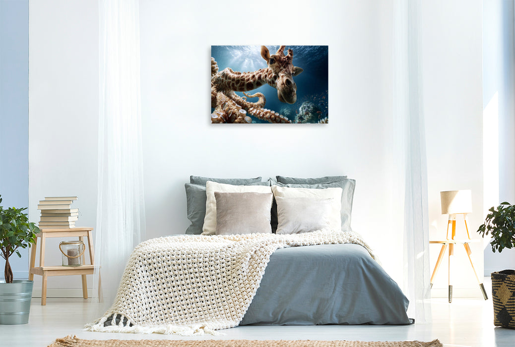 Premium Textil-Leinwand Tiefseegiraffe